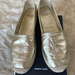 Saint Laurent leather espadrilles